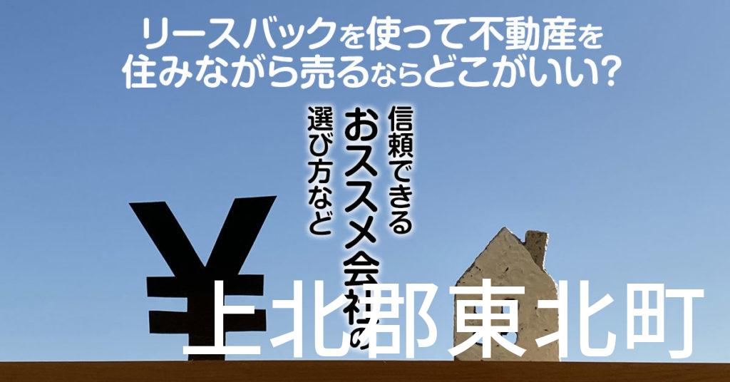 上北郡東北町でリースバックを使って不動産を売るならどこがいい？信頼できるおススメ会社の選び方など