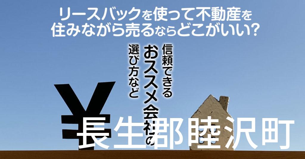 長生郡睦沢町でリースバックを使って不動産を売るならどこがいい？信頼できるおススメ会社の選び方など