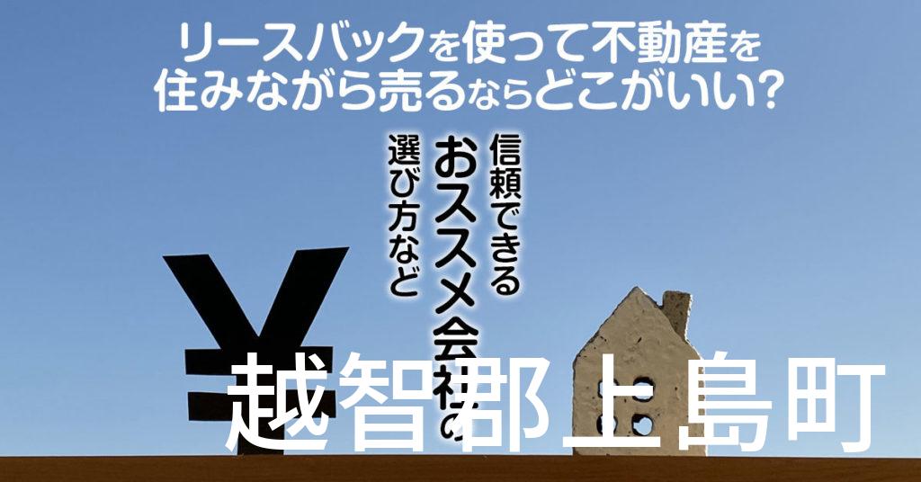 越智郡上島町でリースバックを使って不動産を売るならどこがいい？信頼できるおススメ会社の選び方など