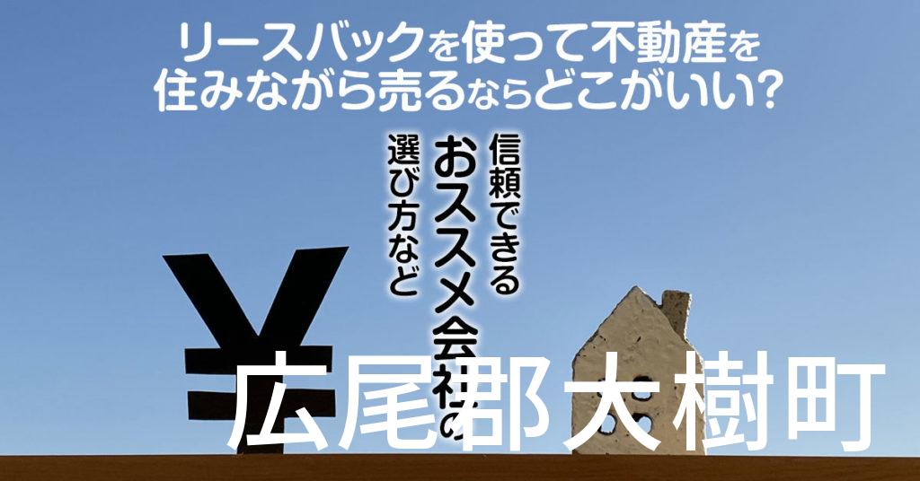 広尾郡大樹町でリースバックを使って不動産を売るならどこがいい？信頼できるおススメ会社の選び方など