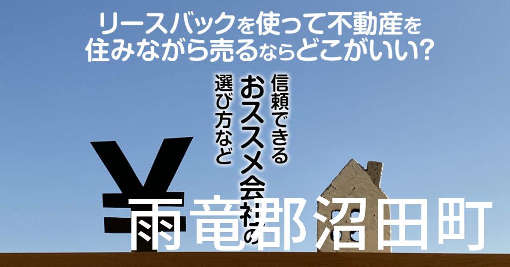 雨竜郡沼田町でリースバックを使って不動産を売るならどこがいい？信頼できるおススメ会社の選び方など