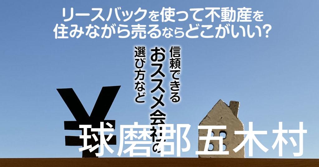 球磨郡五木村でリースバックを使って不動産を売るならどこがいい？信頼できるおススメ会社の選び方など