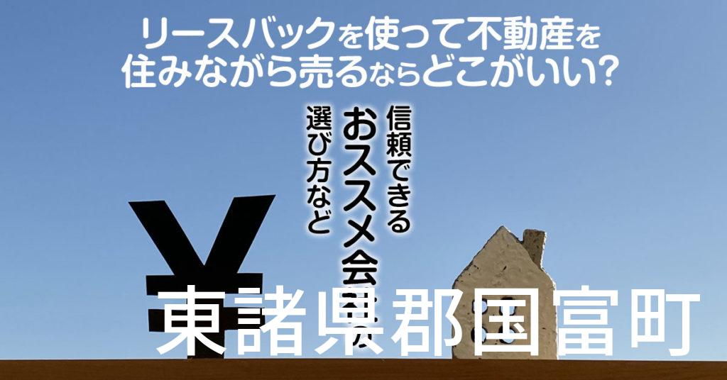 東諸県郡国富町でリースバックを使って不動産を売るならどこがいい？信頼できるおススメ会社の選び方など