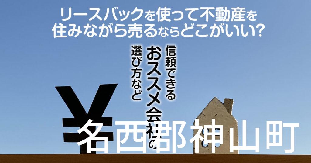 名西郡神山町でリースバックを使って不動産を売るならどこがいい？信頼できるおススメ会社の選び方など