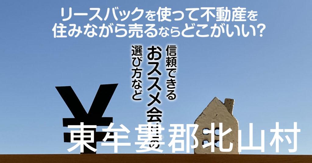 東牟婁郡北山村でリースバックを使って不動産を売るならどこがいい？信頼できるおススメ会社の選び方など