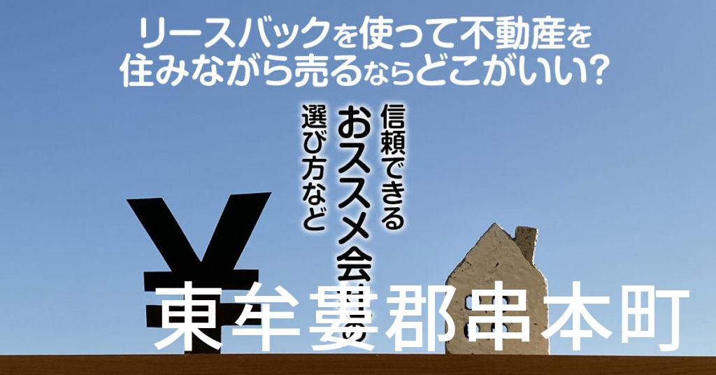 東牟婁郡串本町でリースバックを使って不動産を売るならどこがいい？信頼できるおススメ会社の選び方など